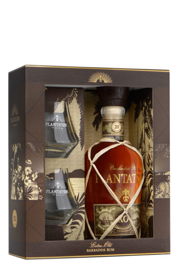 Plantation XO 20th Anniversary Rum 70cl + glasses giftbox